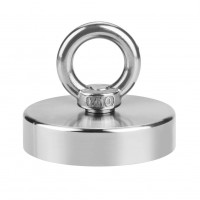 60 Mm Süper Güçlü Halkalı Büyük Neodyum Pot Mıknatıs, 60 Çap, Magnet Fishing, Kurtarma Mıknatısı